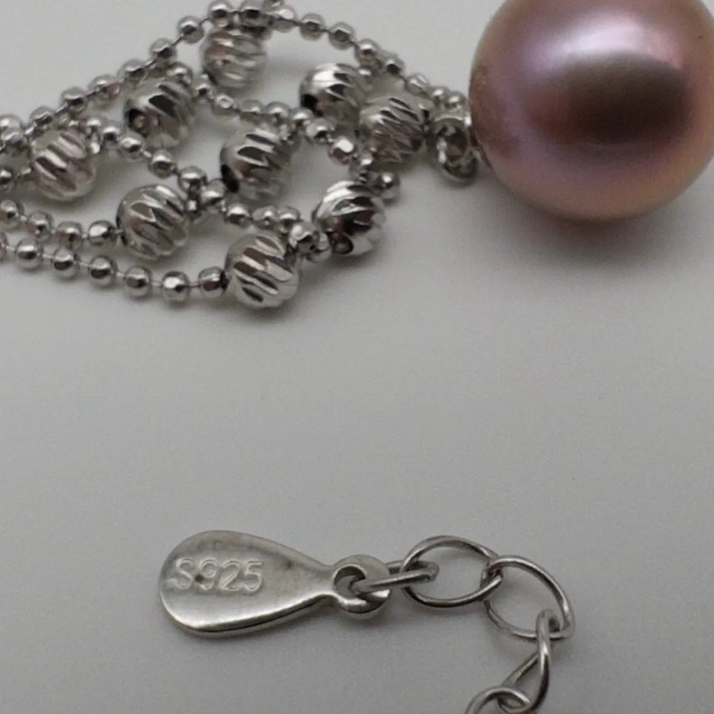 Elegant Sterling Silver Edison Pearl Pendant Necklace - Picture 2 of 7